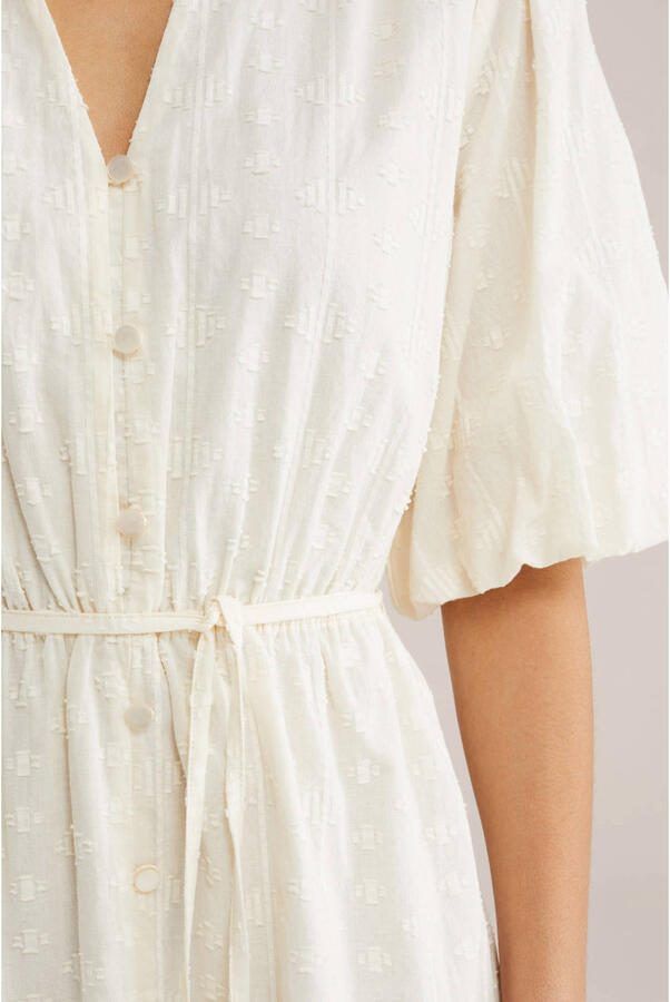WE Fashion midi jurk broderie ecru - Foto 2
