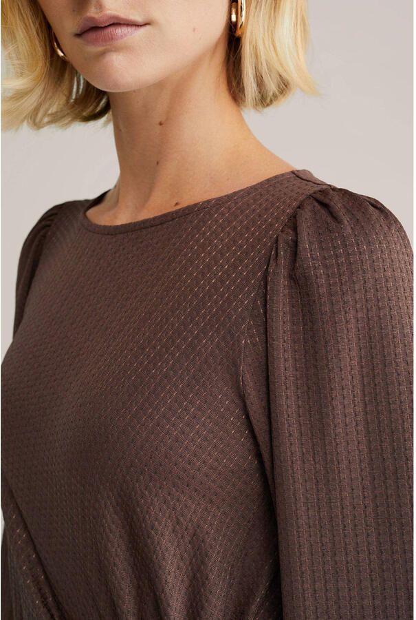 WE Fashion midi jurk donkerbruin - Foto 2