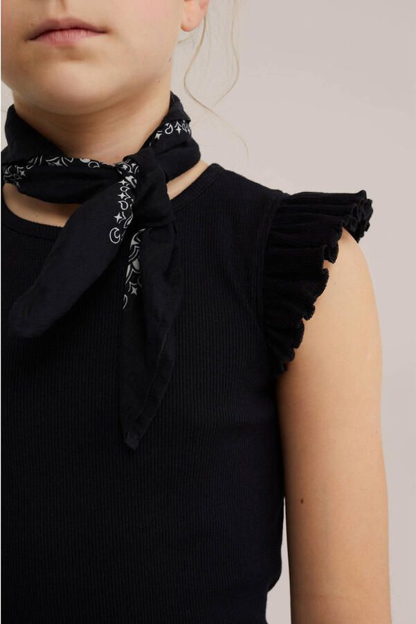 WE Fashion midi jurk rib gebreid zwart - Foto 2
