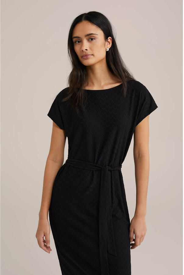 WE Fashion midi jurk zwart