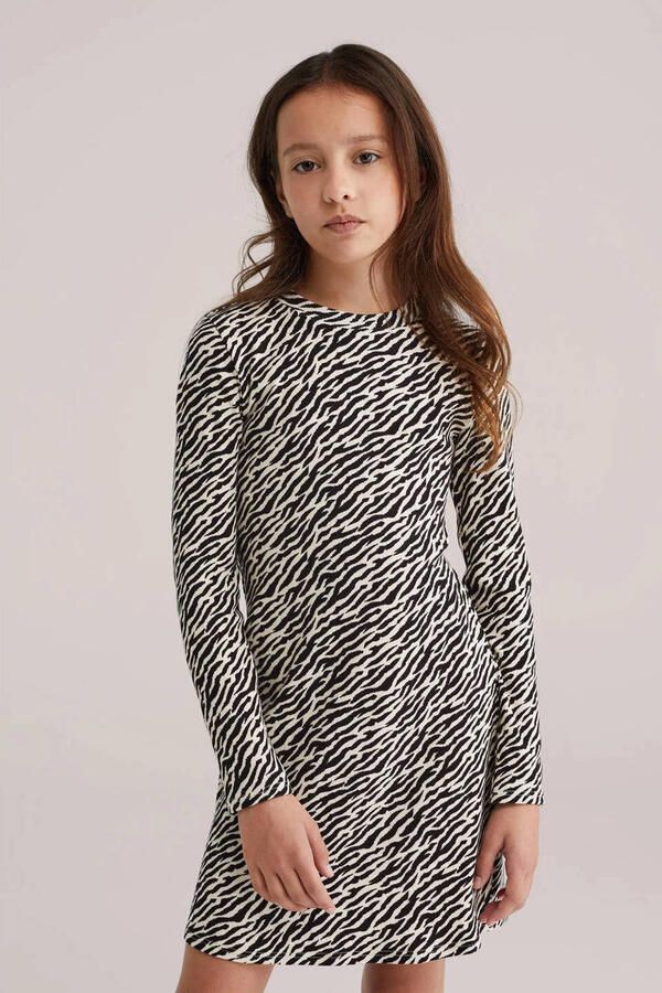 WE Fashion midi jurk zwart