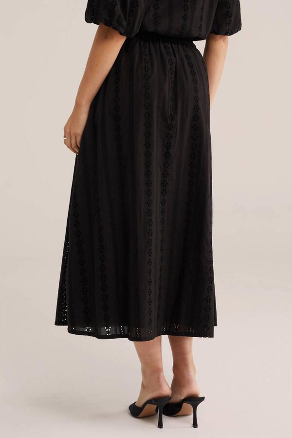 WE Fashion midi rok broderie zwart - Foto 2