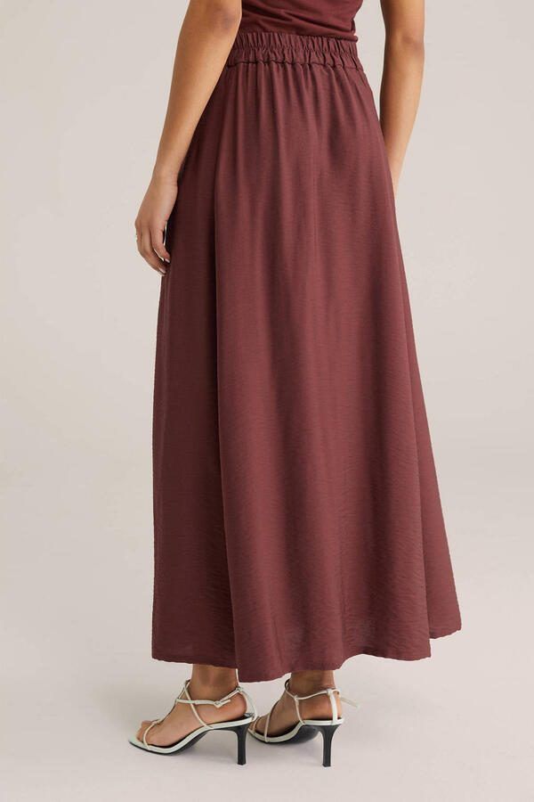 WE Fashion midi rok donkerrood - Foto 2