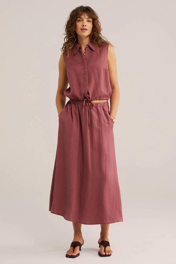 WE Fashion midi rok oudroze - Foto 3