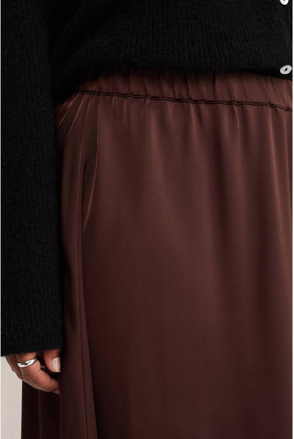 WE Fashion midi rok Plus Size bruin - Foto 2
