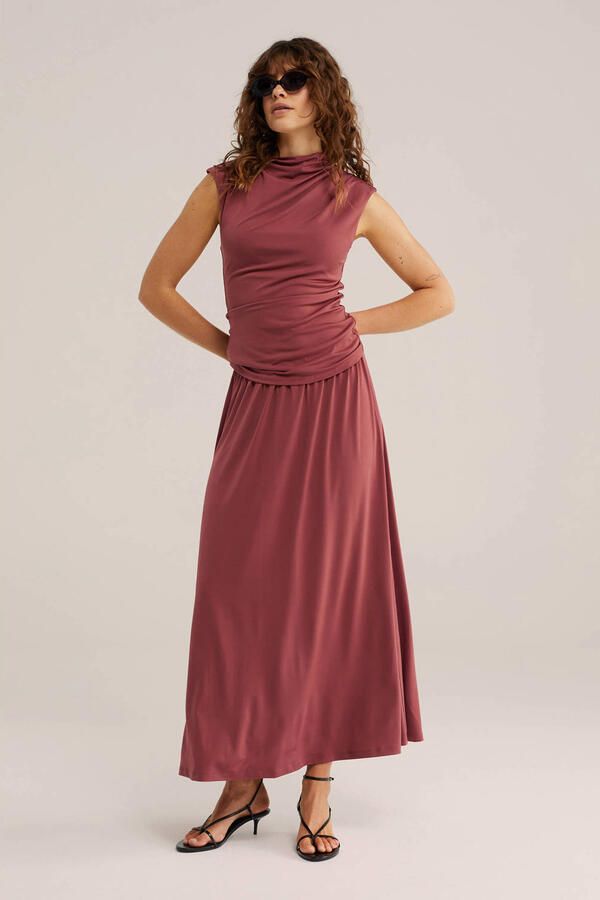 WE Fashion midirok oudroze - Foto 2