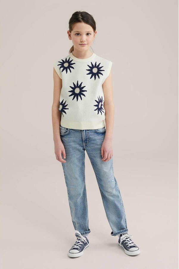 WE Fashion mouwloze top ecru - Foto 1