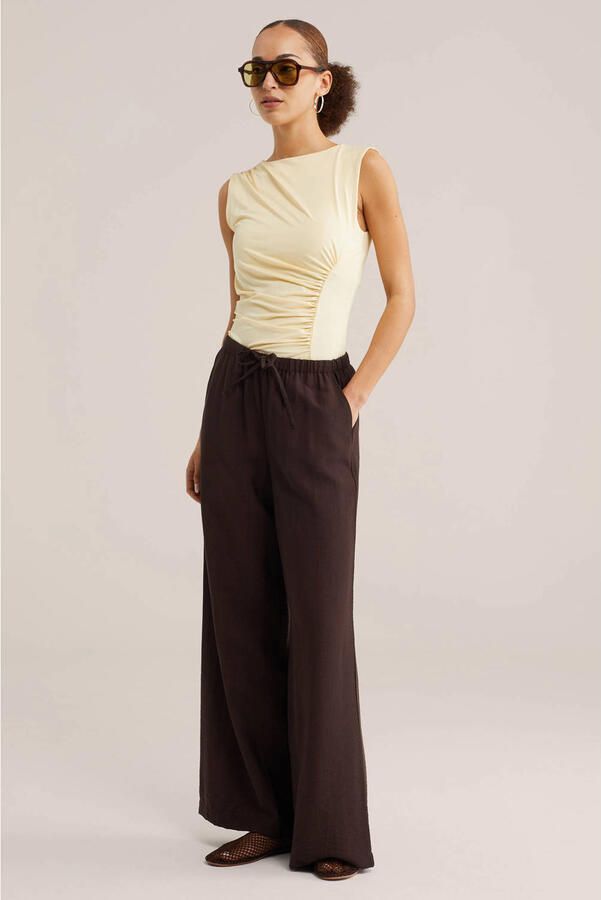 WE Fashion mouwloze top lichtgeel - Foto 2
