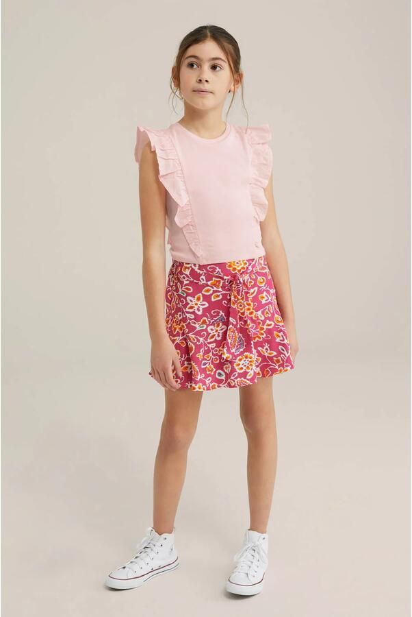WE Fashion mouwloze top lichtroze rib gebreid - Foto 3