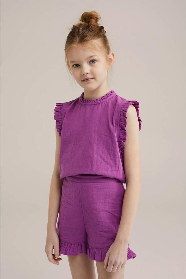 WE Fashion mouwloze top paars