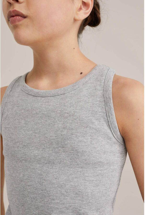 WE Fashion mouwloze top rib gebreid - Foto 2
