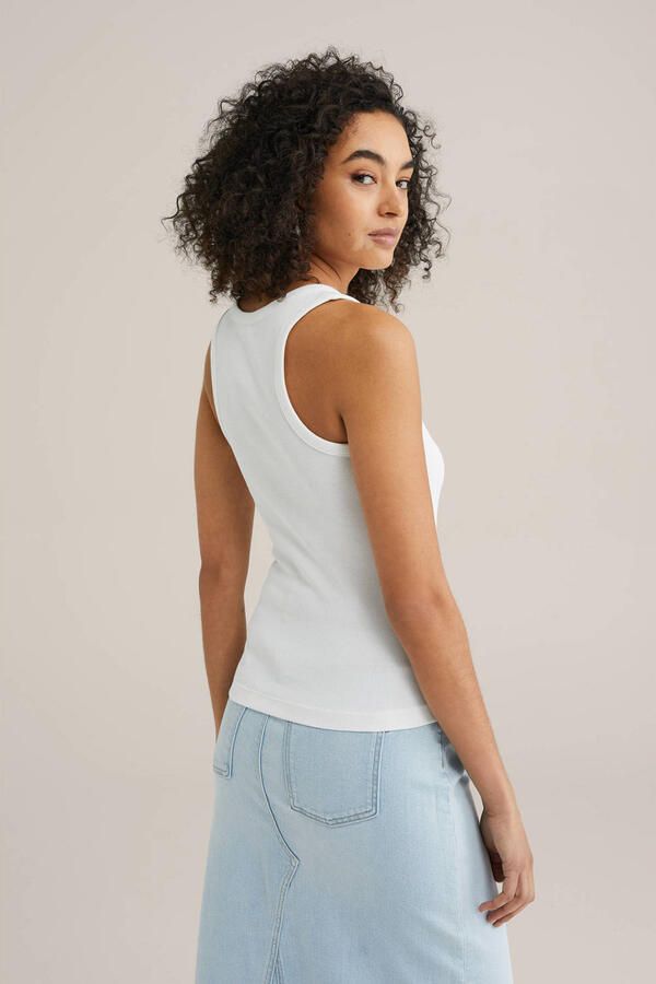 WE Fashion mouwloze top wit - Foto 3