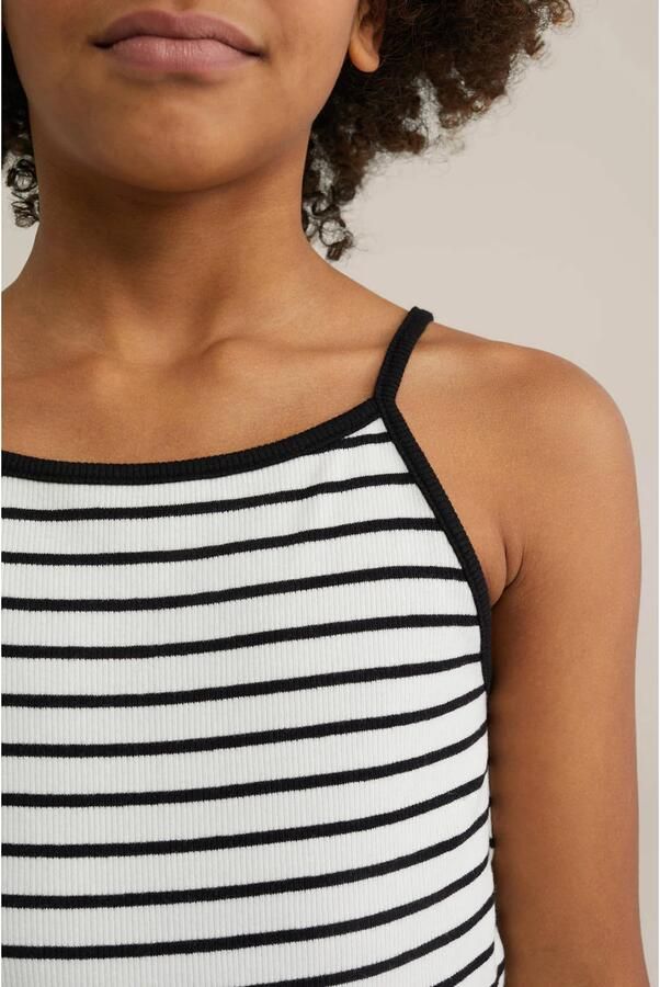 WE Fashion mouwloze top zwart rib gebreid - Foto 2
