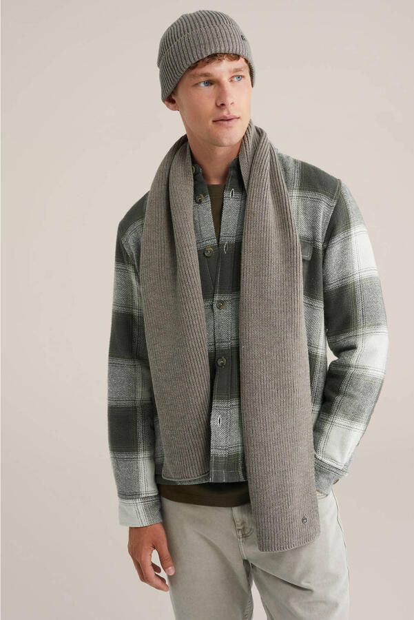 WE Fashion muts + sjaal grijs