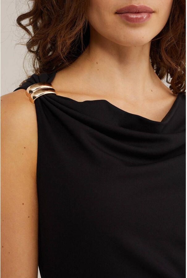 WE Fashion off shoulder jurk zwart - Foto 2
