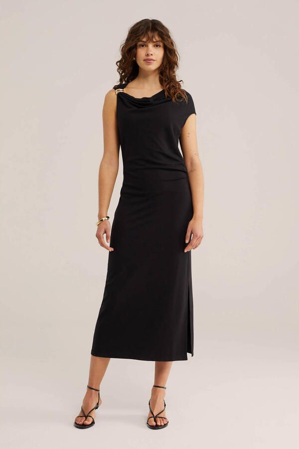 WE Fashion off shoulder jurk zwart - Foto 3