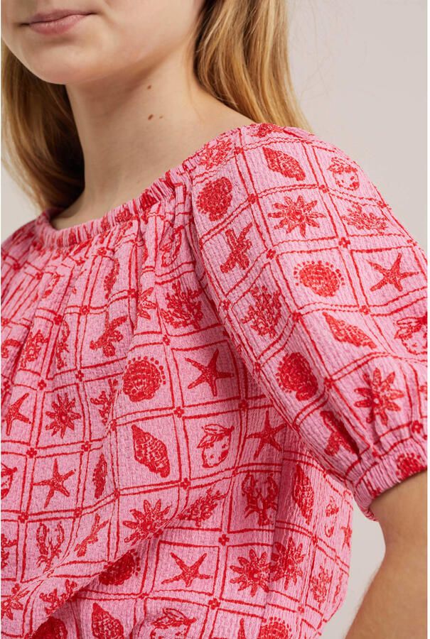 WE Fashion off shoulder top roze - Foto 2