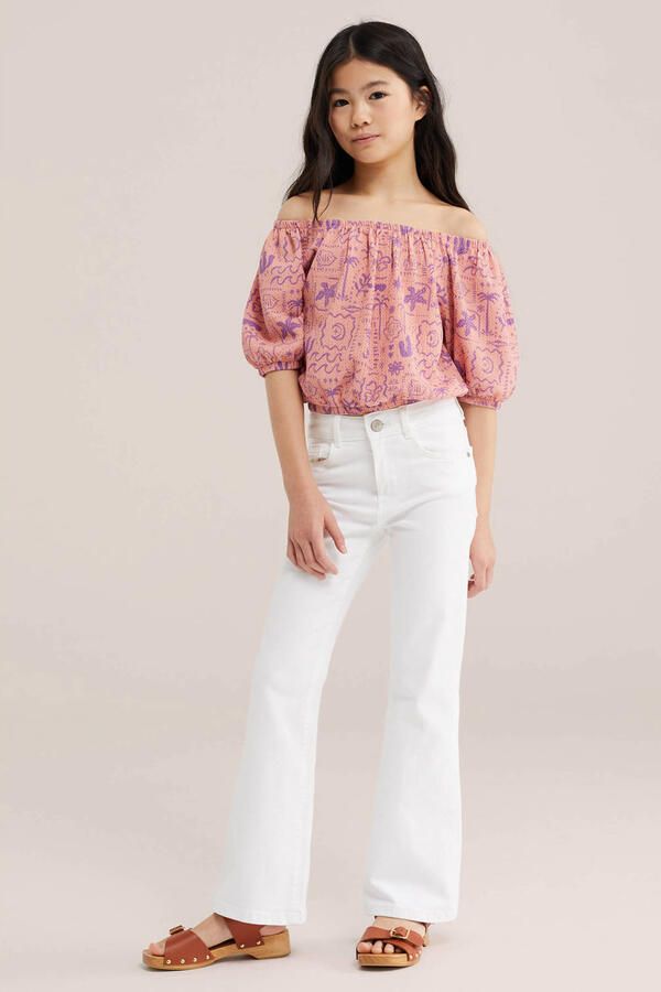 WE Fashion off shoulder top roze paars - Foto 2