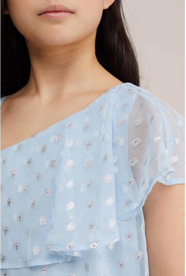 WE Fashion one shoulder jurk lichtblauw - Foto 2