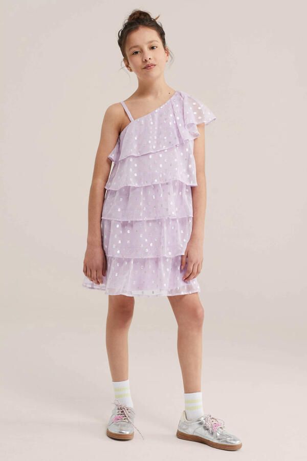 WE Fashion one shoulder jurk lila - Foto 2
