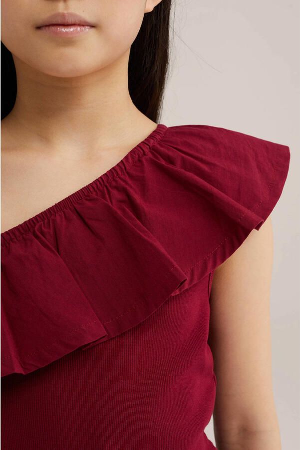 WE Fashion one shoulder jurk rood - Foto 2