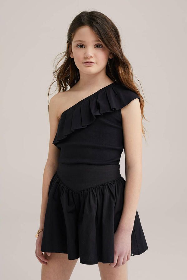WE Fashion one shoulder top zwart - Foto 3