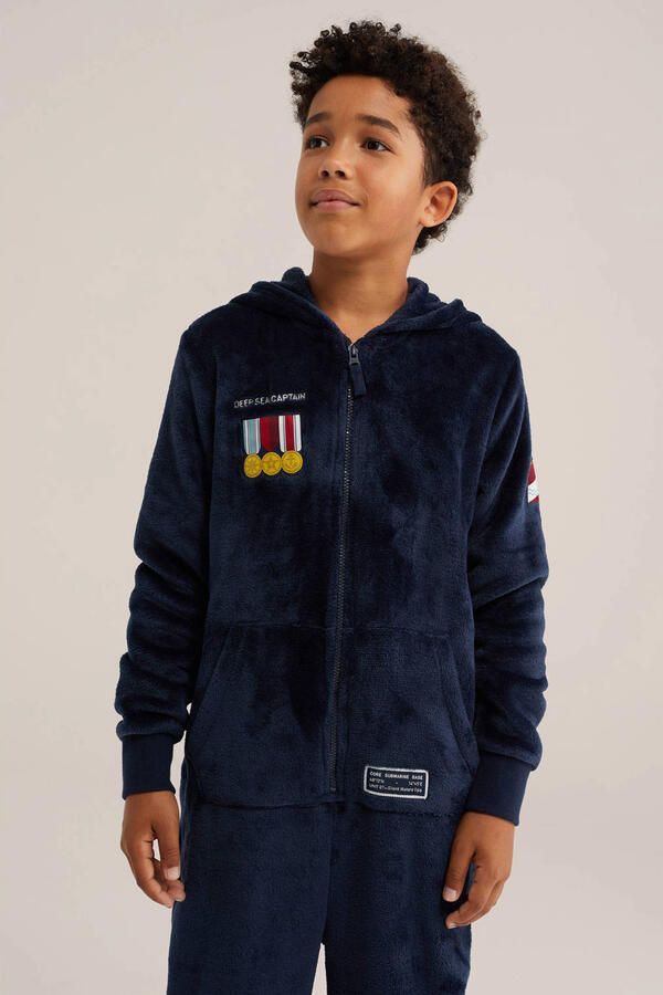 WE Fashion onesie donkerblauw