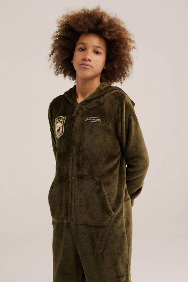 WE Fashion onesie olijfgroen - Foto 2