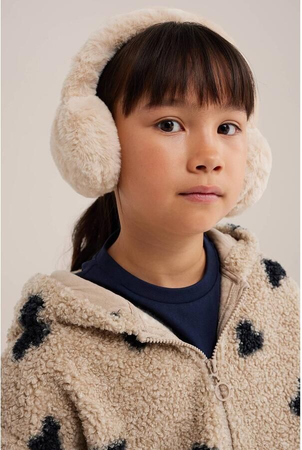 WE Fashion oorwarmer beige Oorwarmers Meisjes Polyester Effen - Foto 3