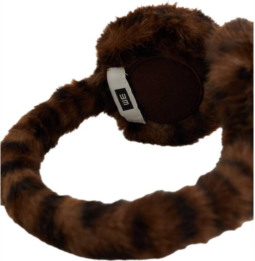 WE Fashion oorwarmer met dierenprint bruin Oorwarmers Meisjes Polyester - Foto 2