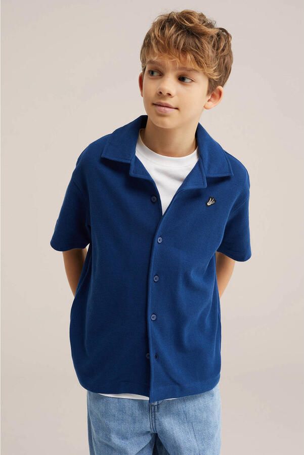 WE Fashion overshirt donkerblauw
