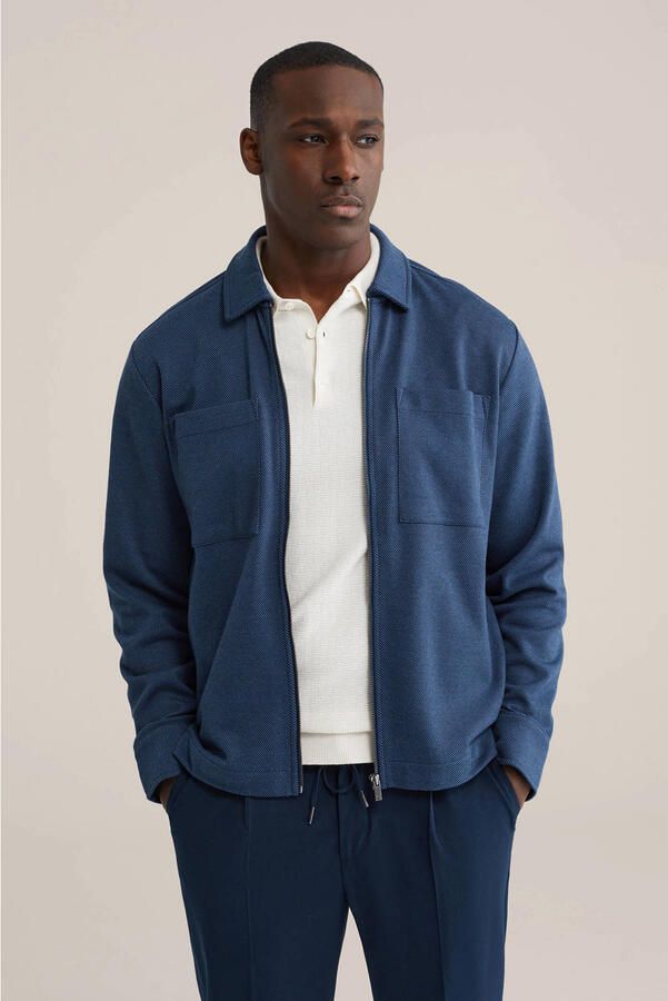 WE Fashion overshirt donkerblauw