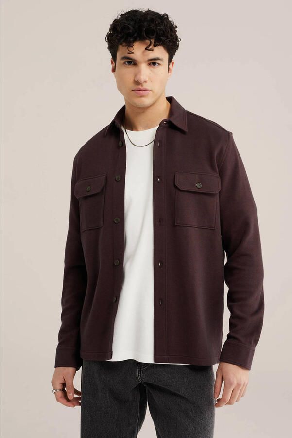 WE Fashion overshirt donkerbruin - Foto 3