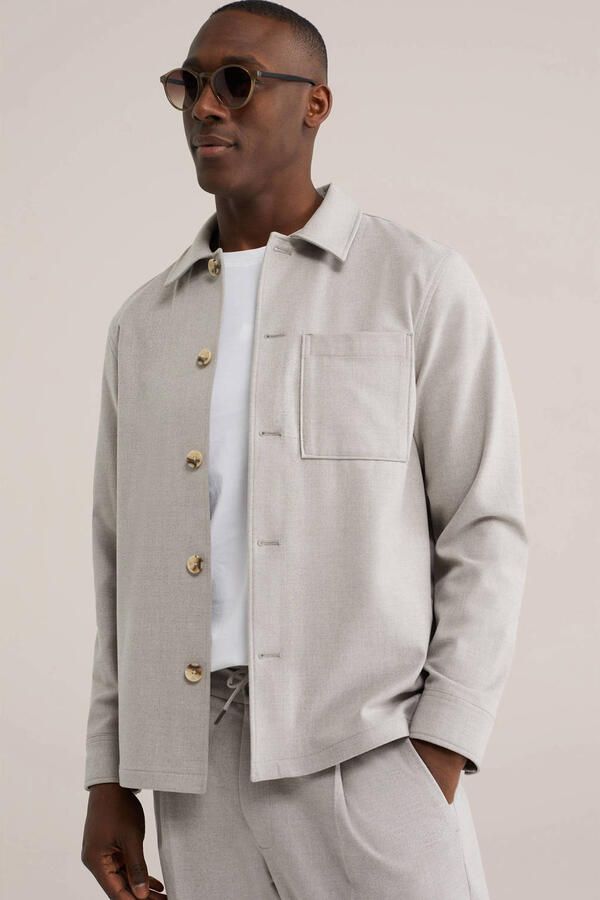 WE Fashion overshirt grijs
