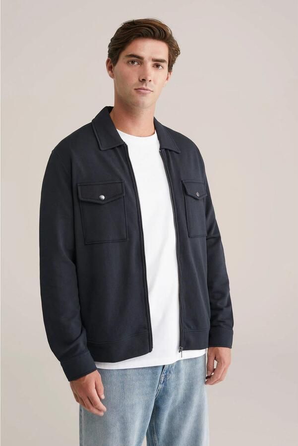 WE Fashion overshirt donkerblauw - Foto 1