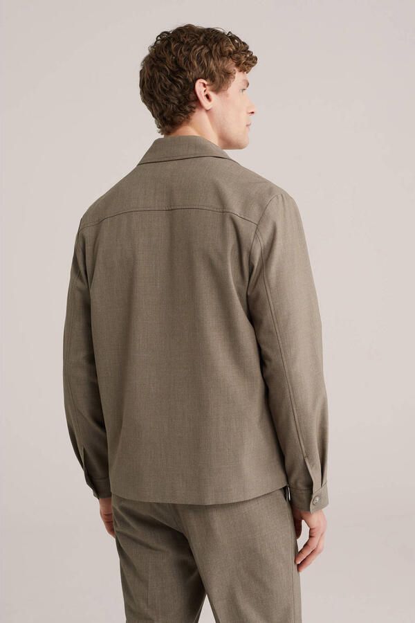 WE Fashion overshirt taupe - Foto 3