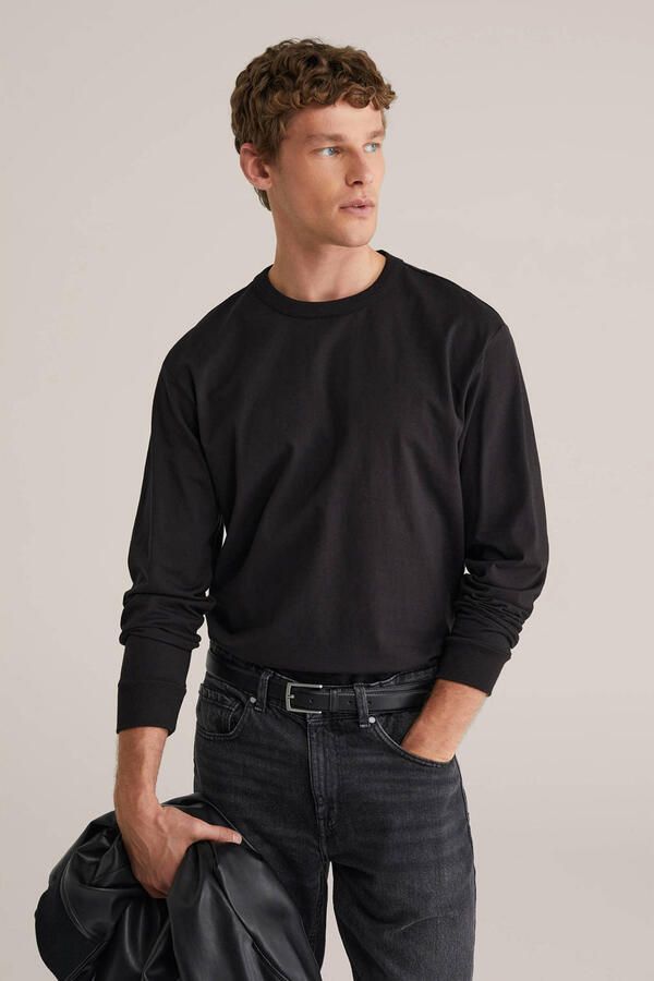 WE Fashion oversized longsleeve zwart