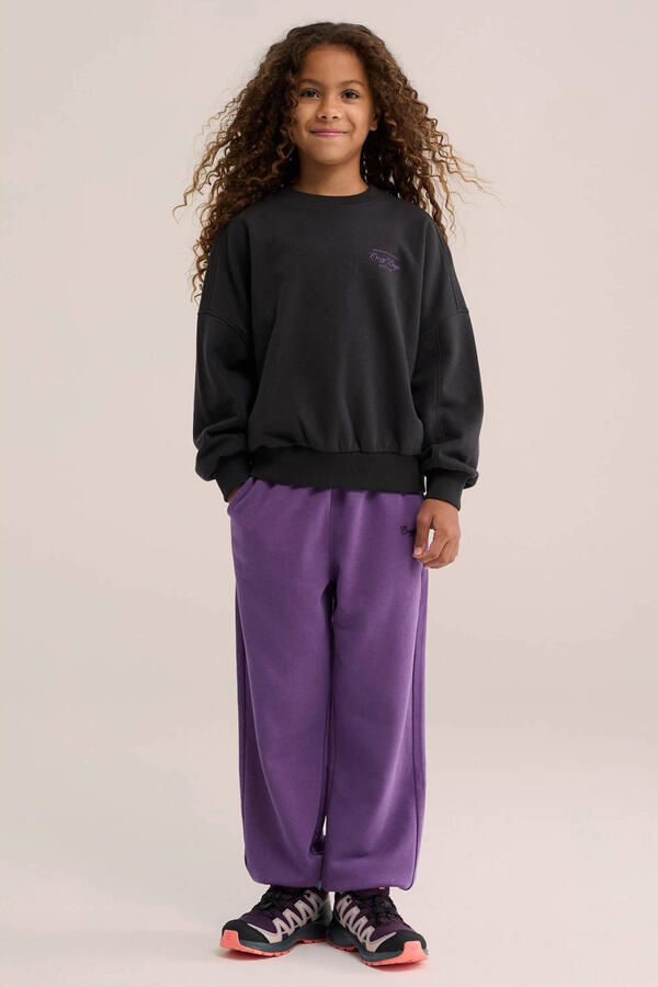 WE Fashion oversized sweater met print antraciet - Foto 3