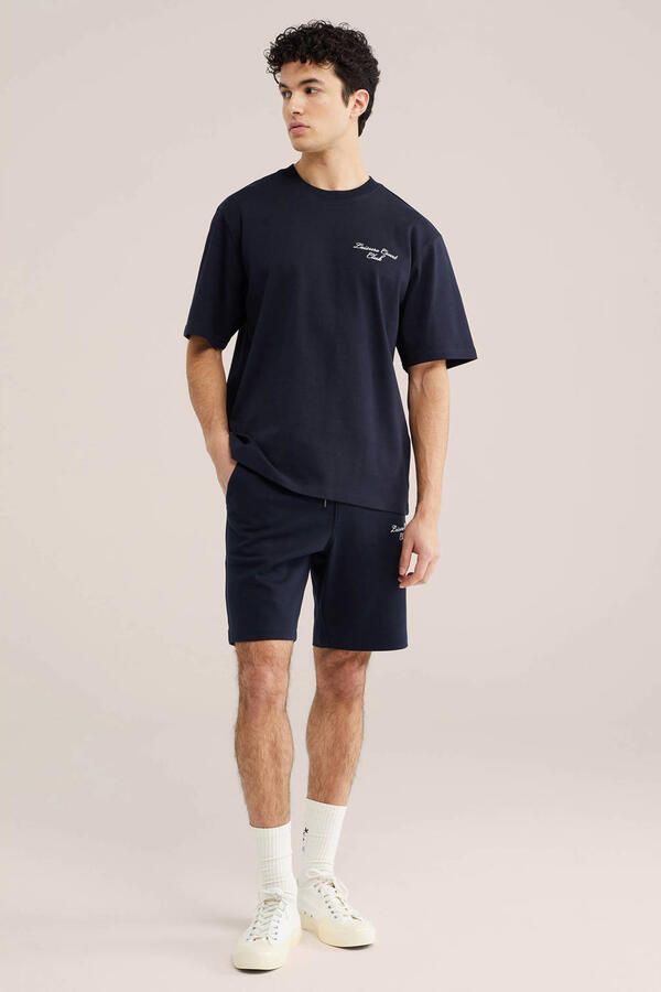 WE Fashion oversized T-shirt donkerblauw - Foto 3
