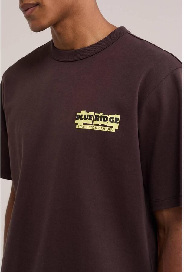 WE Fashion oversized T-shirt met backprint bruin - Foto 2