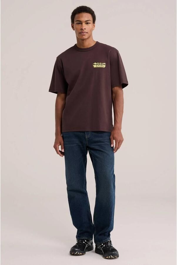 WE Fashion oversized T-shirt met backprint bruin - Foto 3