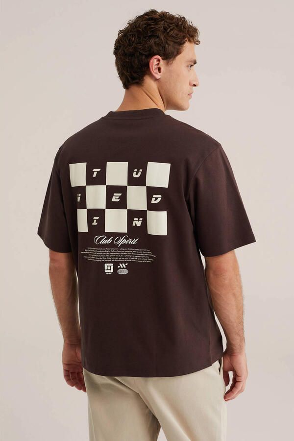 WE Fashion oversized T-shirt met backprint brunor - Foto 3