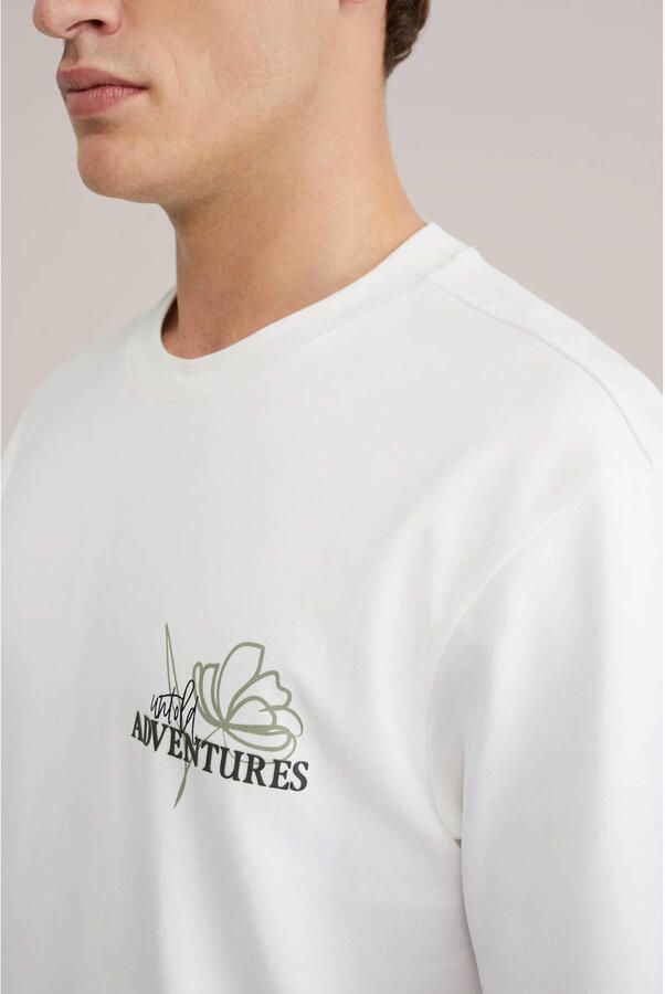 WE Fashion oversized T-shirt met backprint ecru - Foto 2