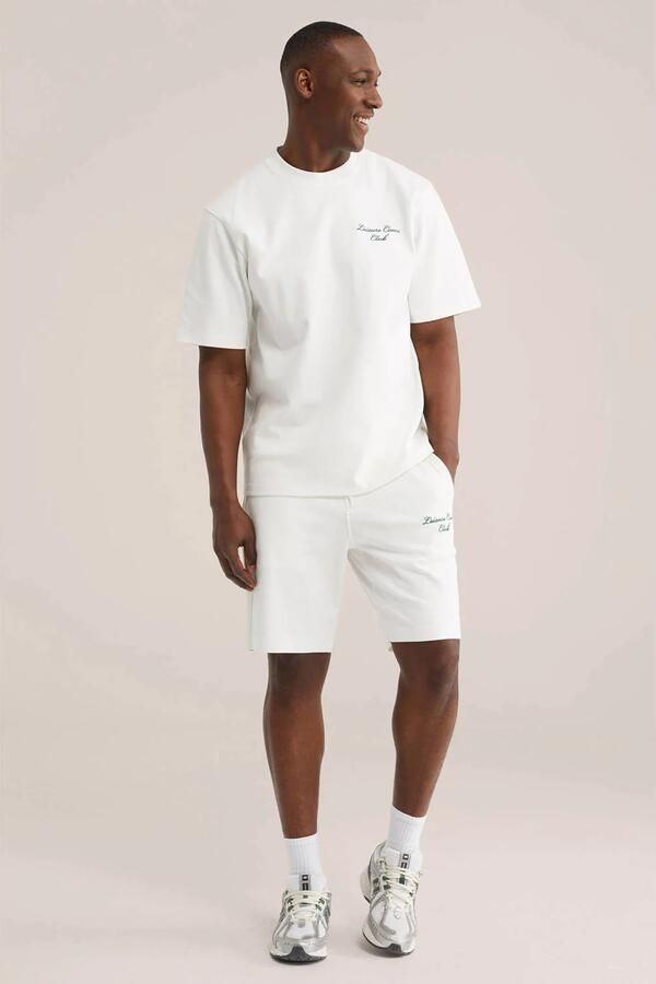 WE Fashion oversized T-shirt met backprint ecru