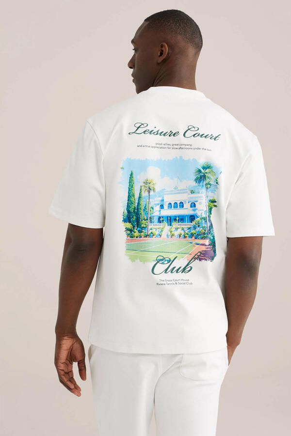 WE Fashion oversized T-shirt met backprint ecru - Foto 2