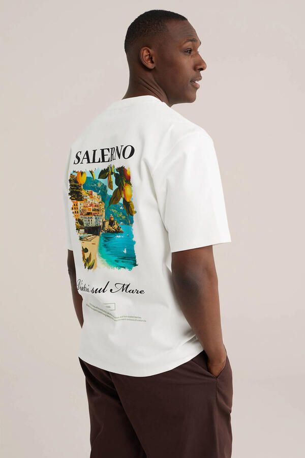 WE Fashion oversized T-shirt met backprint ecru - Foto 2