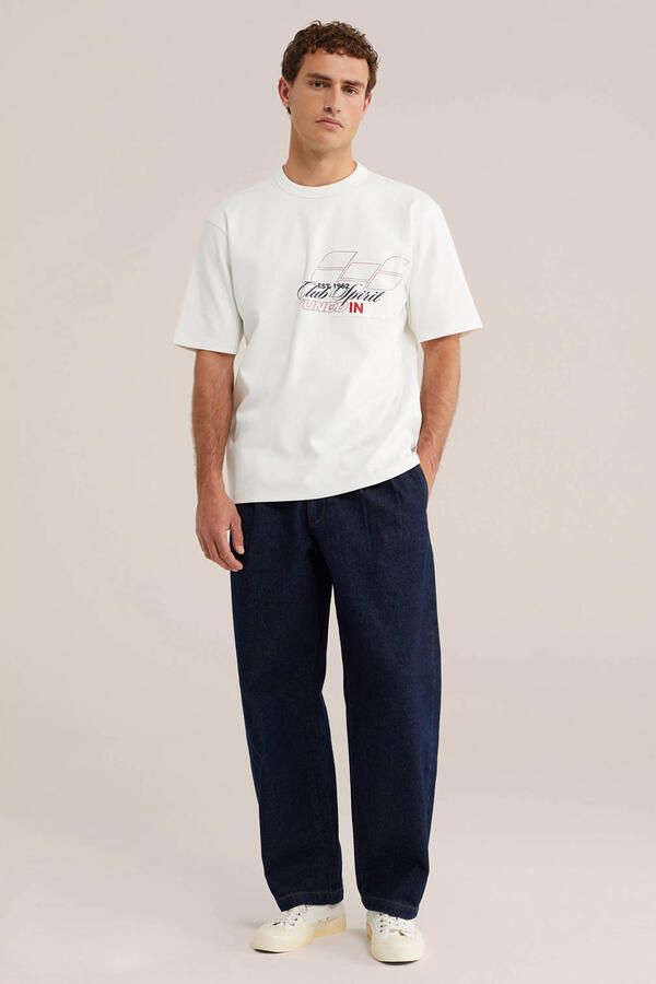 WE Fashion oversized T-shirt met backprint ecru - Foto 3