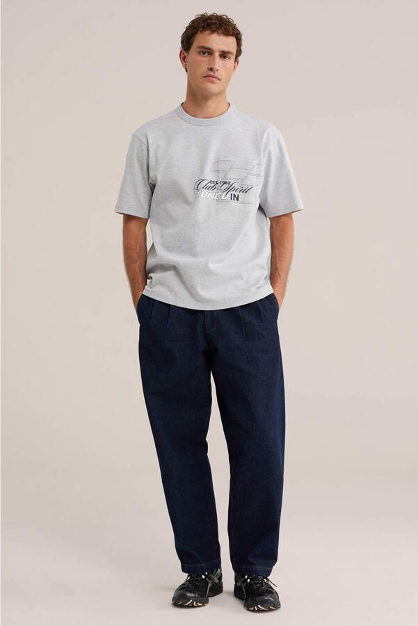 WE Fashion oversized T-shirt met backprint grijs - Foto 2