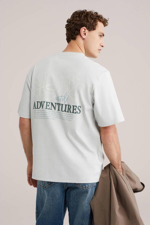 WE Fashion oversized T-shirt met backprint mintgroen - Foto 2
