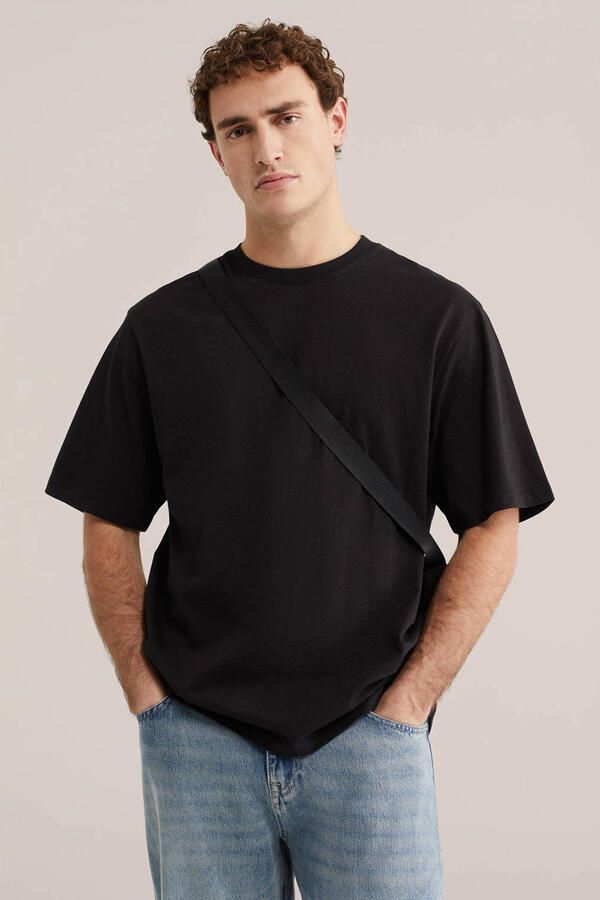 WE Fashion oversized T-shirt zwart